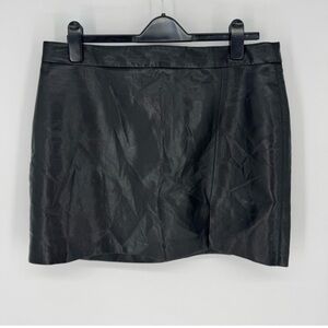 Wilfred Black faux leather Mini Skirt